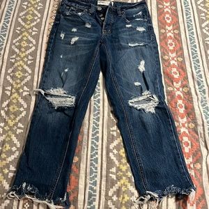 Garage Ripped ankle jeans